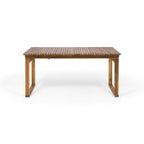 Ensemble de salle à manger d'extérieur extensible Sorrento en bois d'acacia, 9 pièces, par Christopher Knight Home