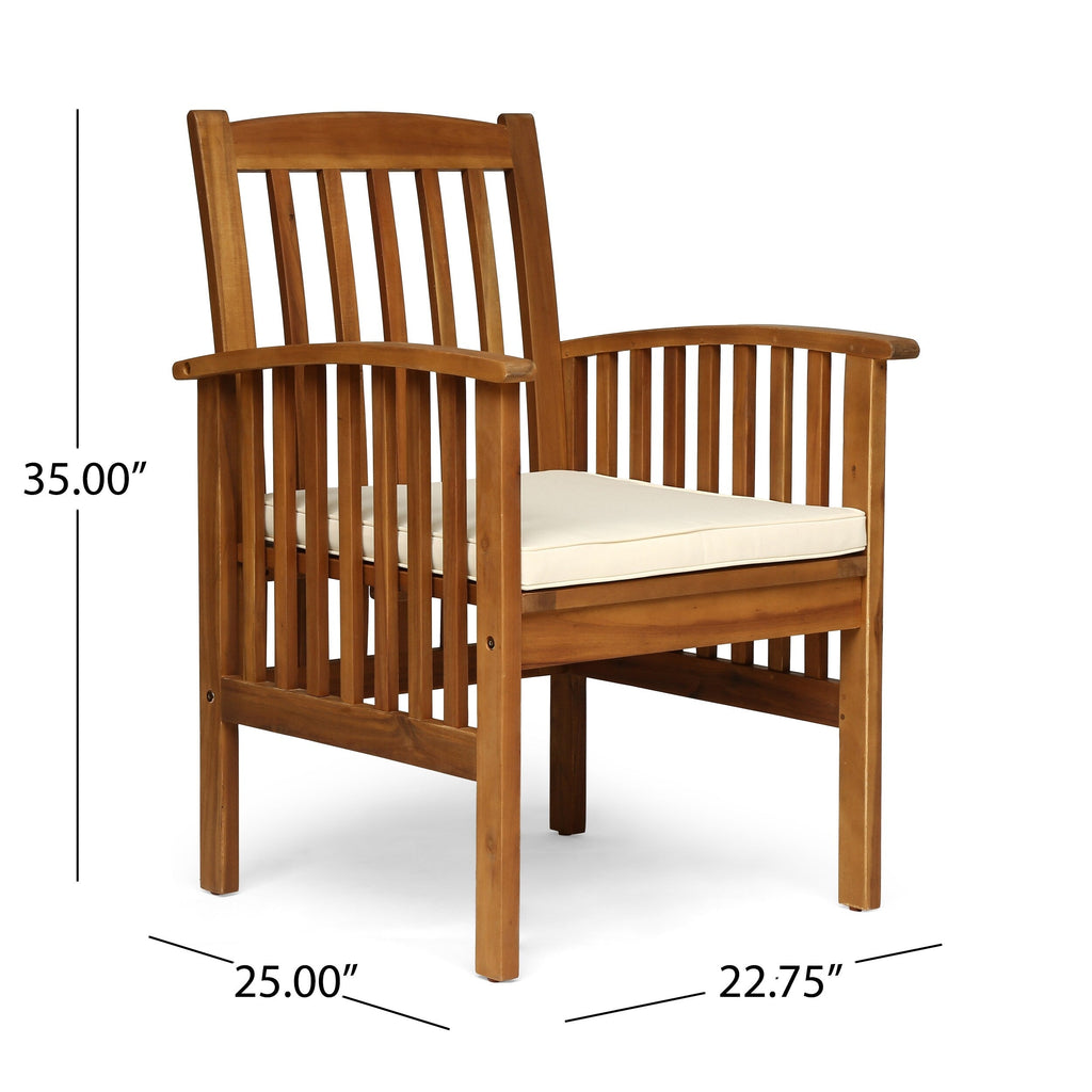 Ensemble de salle à manger d'extérieur extensible Sorrento en bois d'acacia, 9 pièces, par Christopher Knight Home