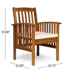 Ensemble de salle à manger d'extérieur extensible Sorrento en bois d'acacia, 9 pièces, par Christopher Knight Home