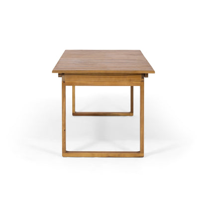 Ensemble de salle à manger d'extérieur extensible Sorrento en bois d'acacia, 9 pièces, par Christopher Knight Home