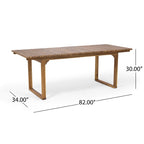 Ensemble de salle à manger d'extérieur extensible Sorrento en bois d'acacia, 9 pièces, par Christopher Knight Home