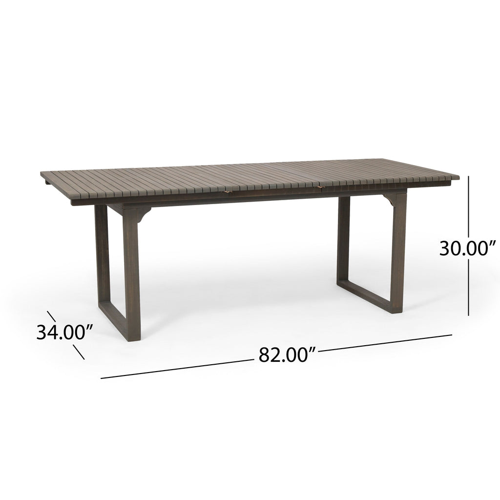 Ensemble de salle à manger d'extérieur extensible Sorrento en bois d'acacia, 9 pièces, par Christopher Knight Home