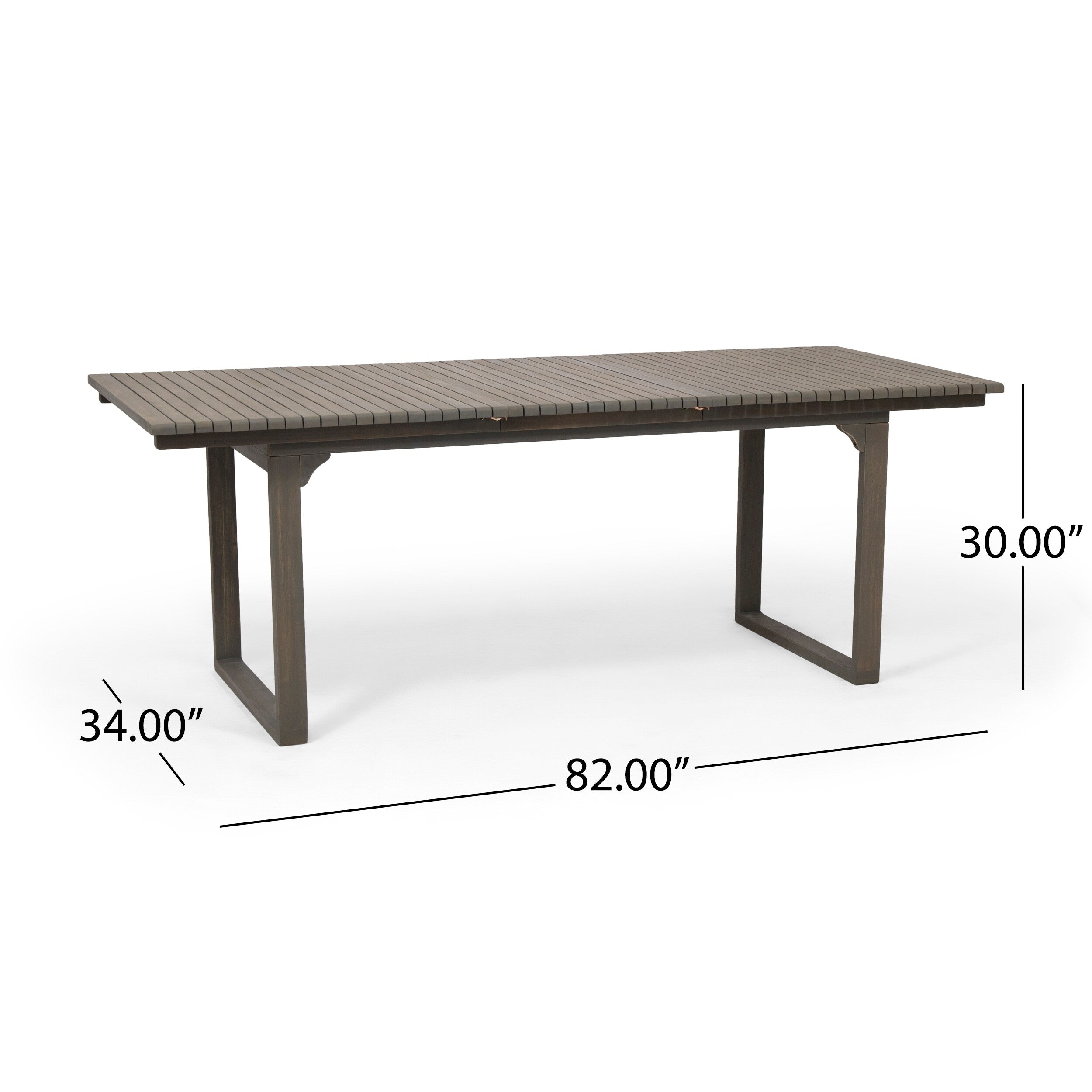 Ensemble de salle à manger d'extérieur extensible Sorrento en bois d'acacia, 9 pièces, par Christopher Knight Home