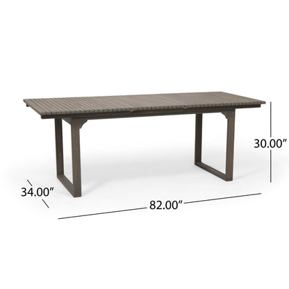 Ensemble de salle à manger d'extérieur extensible Sorrento en bois d'acacia, 9 pièces, par Christopher Knight Home