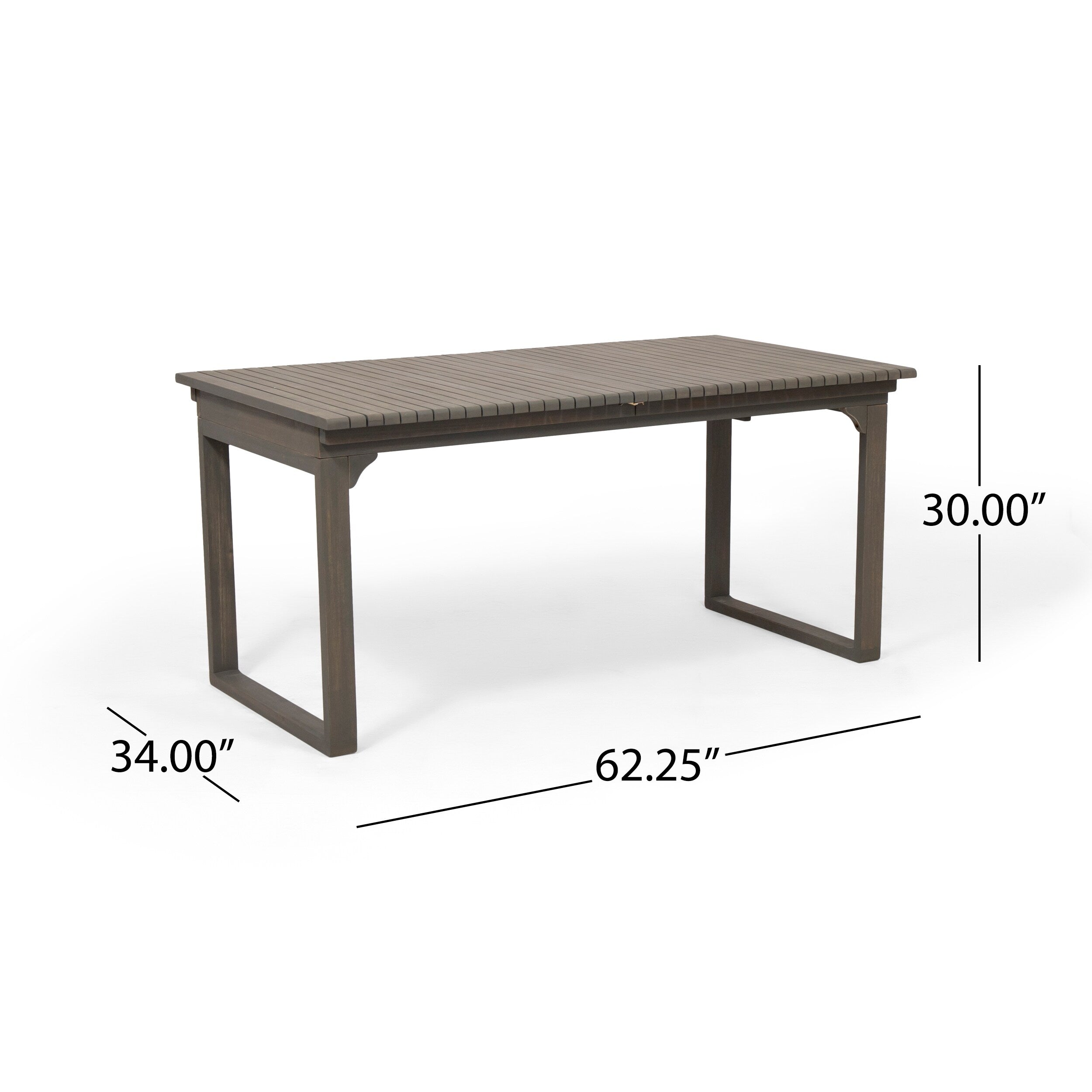 Ensemble de salle à manger d'extérieur extensible Sorrento en bois d'acacia, 9 pièces, par Christopher Knight Home