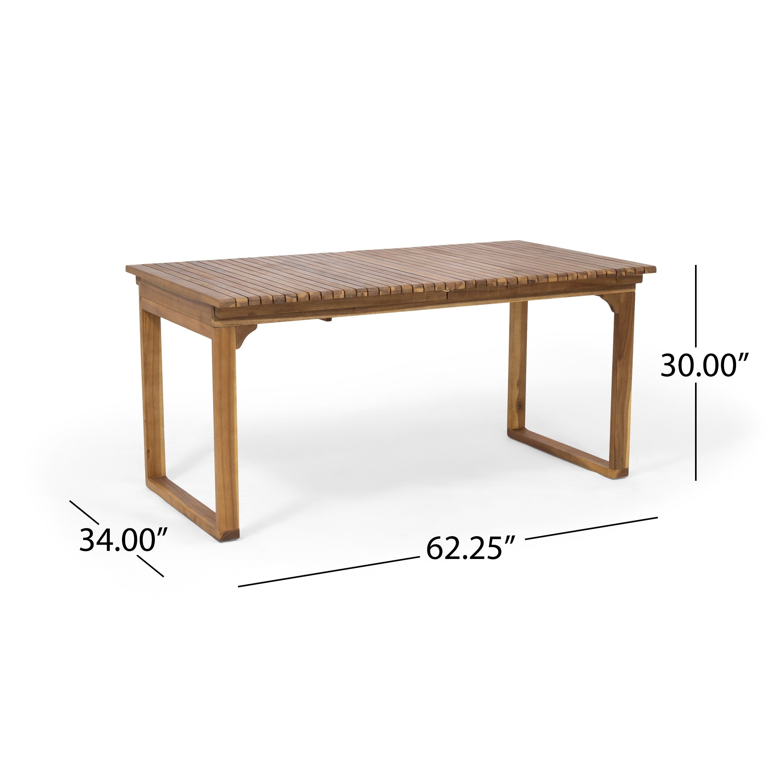 Ensemble de salle à manger d'extérieur extensible Sorrento en bois d'acacia, 9 pièces, par Christopher Knight Home
