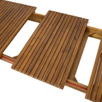 Ensemble de salle à manger d'extérieur extensible Sorrento en bois d'acacia, 9 pièces, par Christopher Knight Home