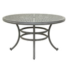Ensemble de salle à manger rond en aluminium bronze vieilli South Ponto 5 pièces avec chaises pivotantes par Havenside Home