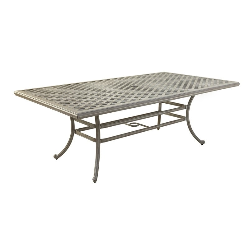 Ensemble de salle à manger en aluminium South Ponto 7 pièces avec chaises pivotantes rembourrées par Havenside Home