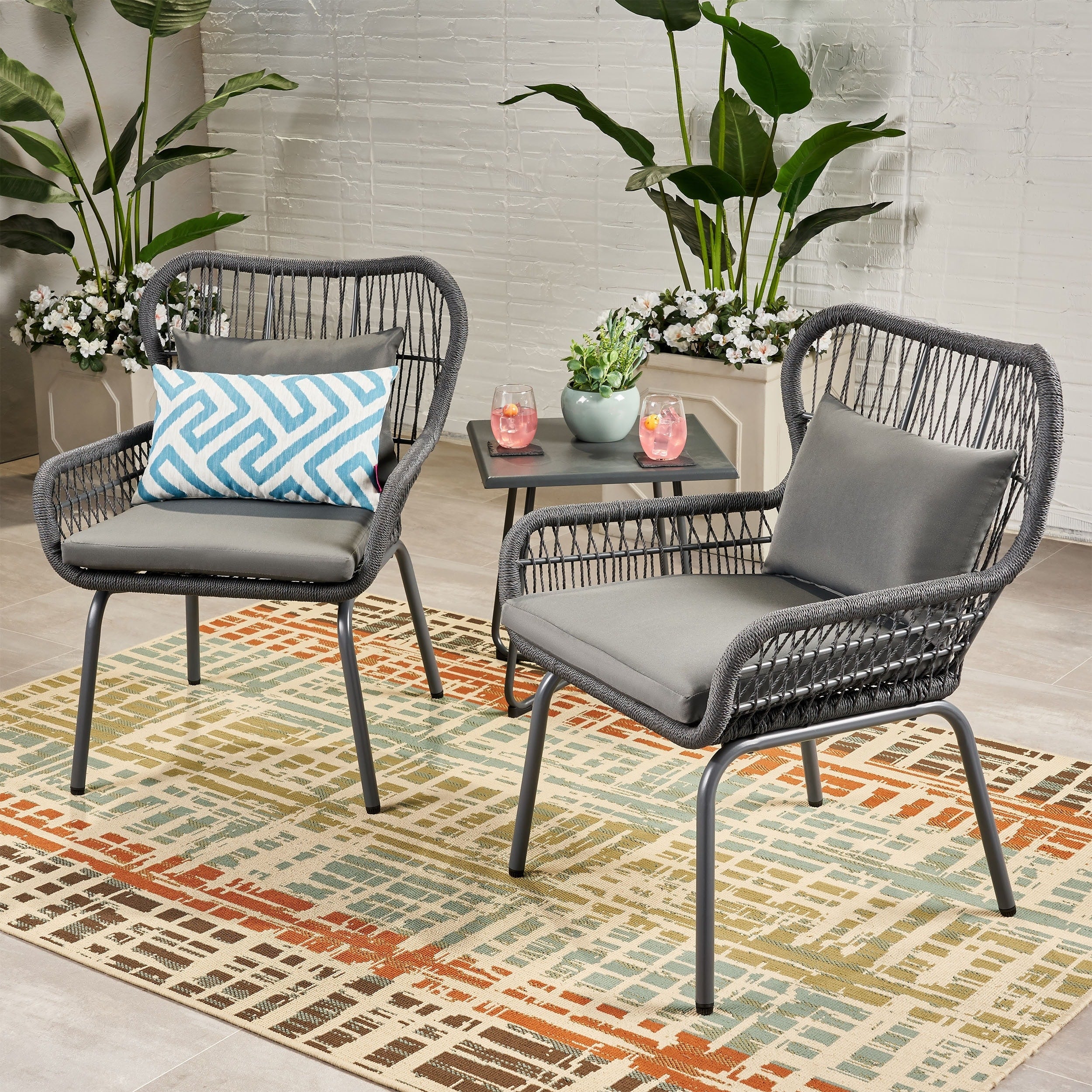 Chaises de club d'extérieur Southport (lot de 2) par Christopher Knight Home