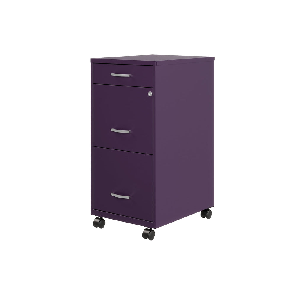 Classeur métallique Space Solutions 18 pouces à 3 tiroirs