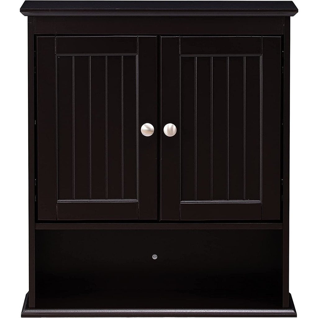 Spirich - Meuble de rangement mural gain de place au-dessus des toilettes avec porte, en bois, blanc