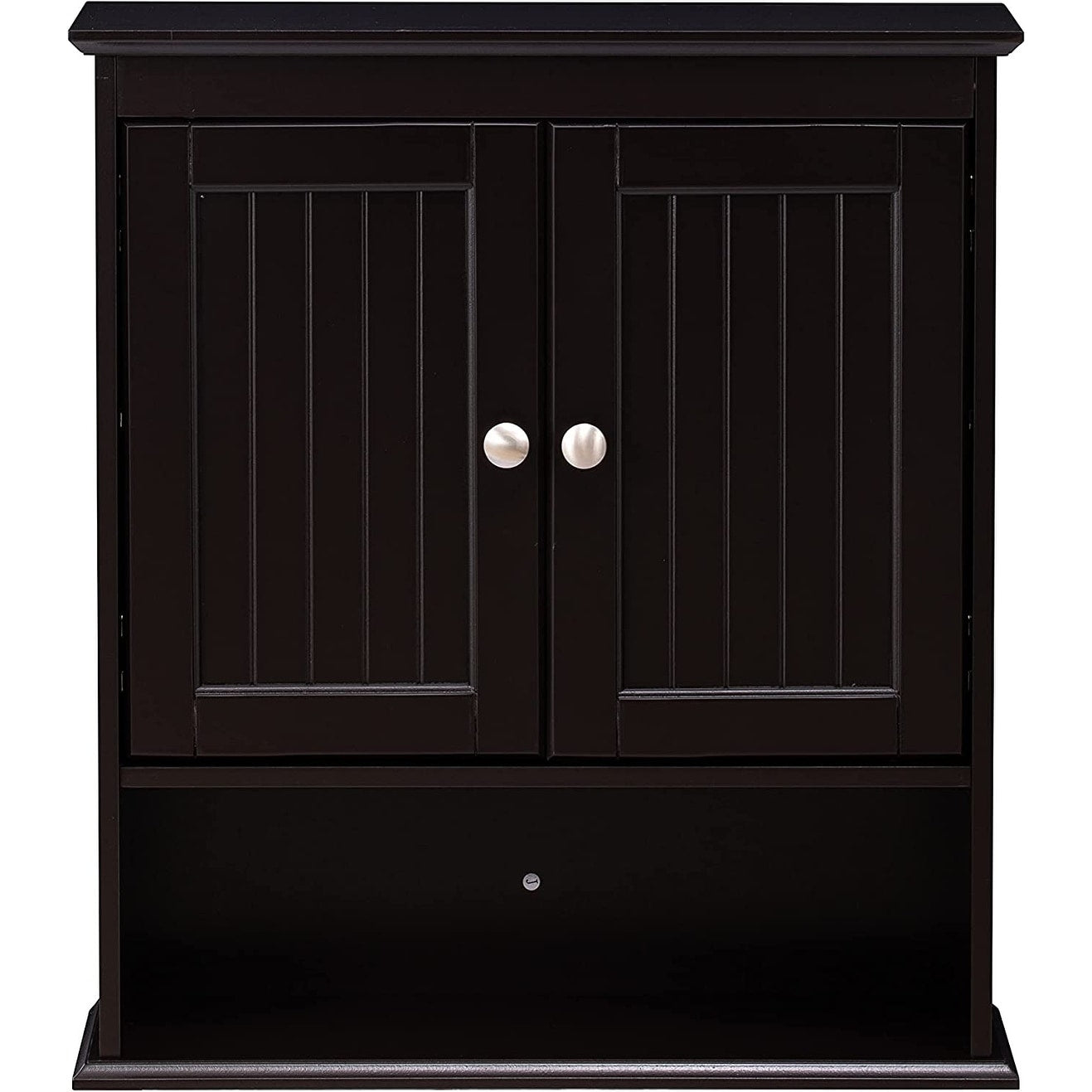 Spirich - Meuble de rangement mural gain de place au-dessus des toilettes avec porte, en bois, blanc