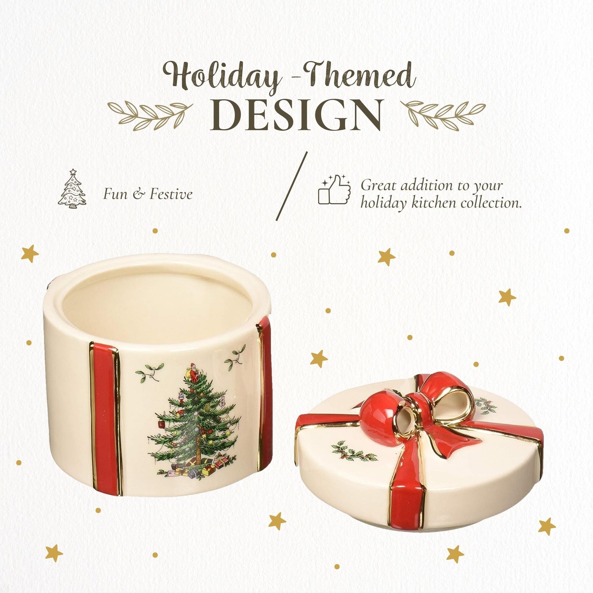 Coffret cadeau 2 pièces sapin de Noël Spode - 4