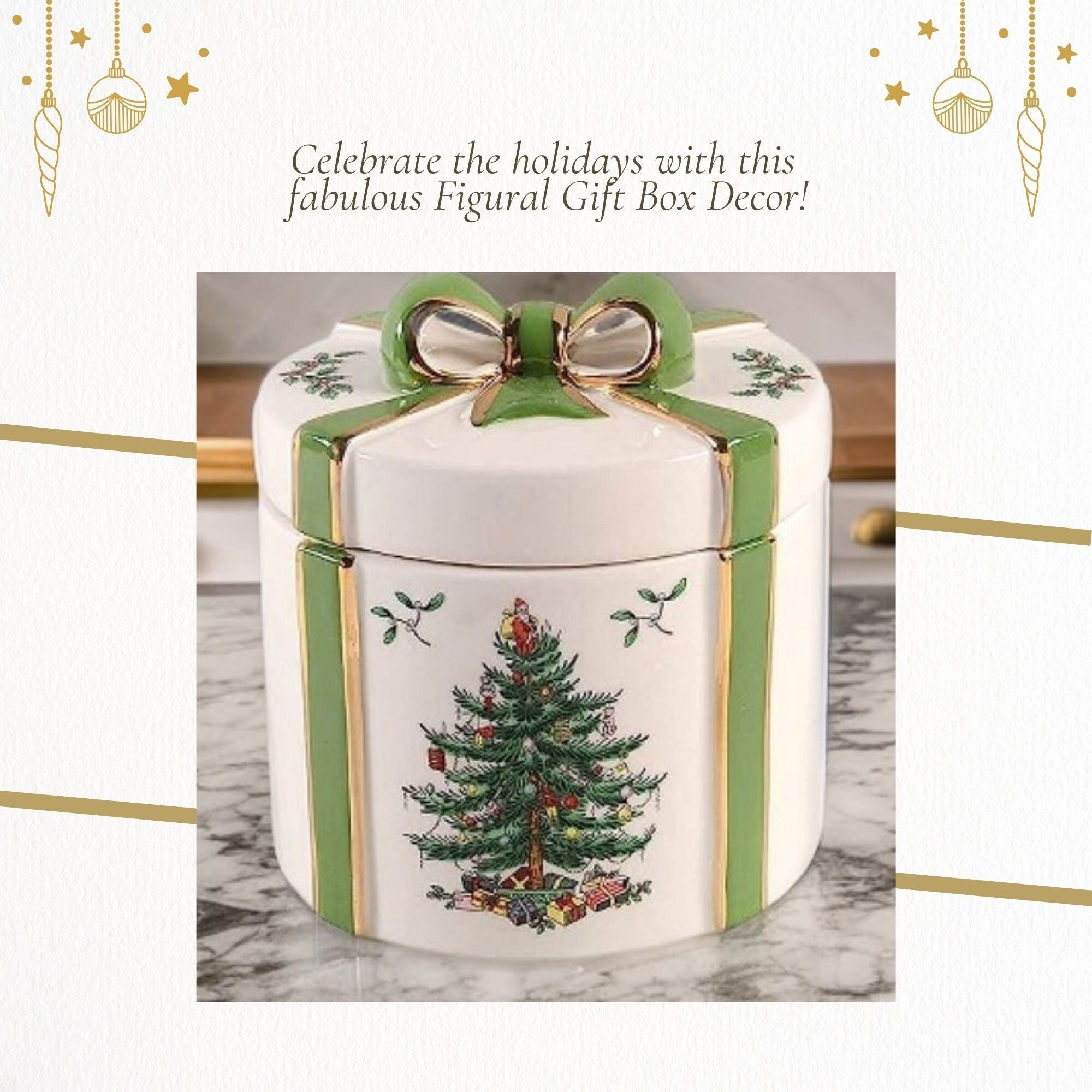 Coffret cadeau 2 pièces sapin de Noël Spode - 4