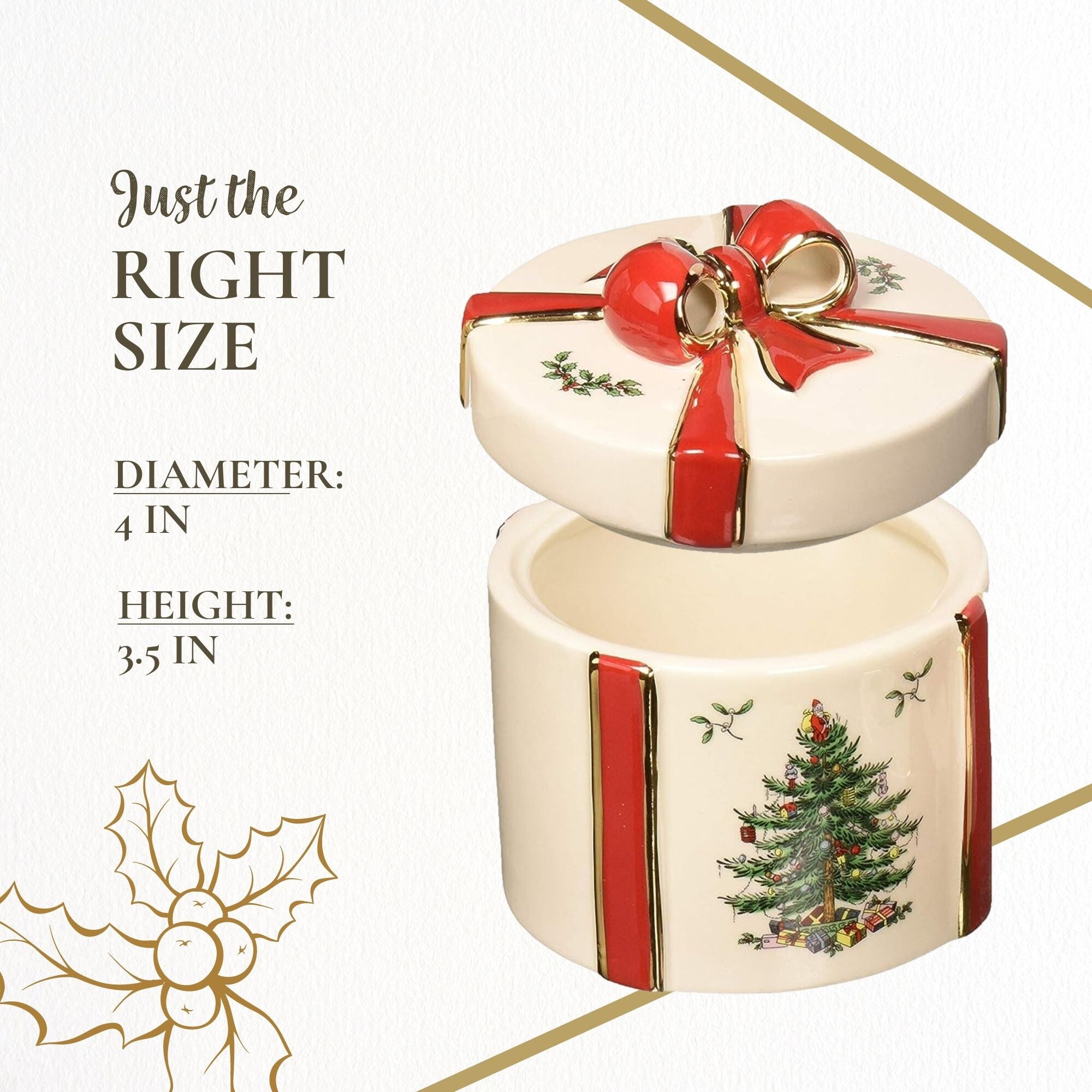 Coffret cadeau 2 pièces sapin de Noël Spode - 4