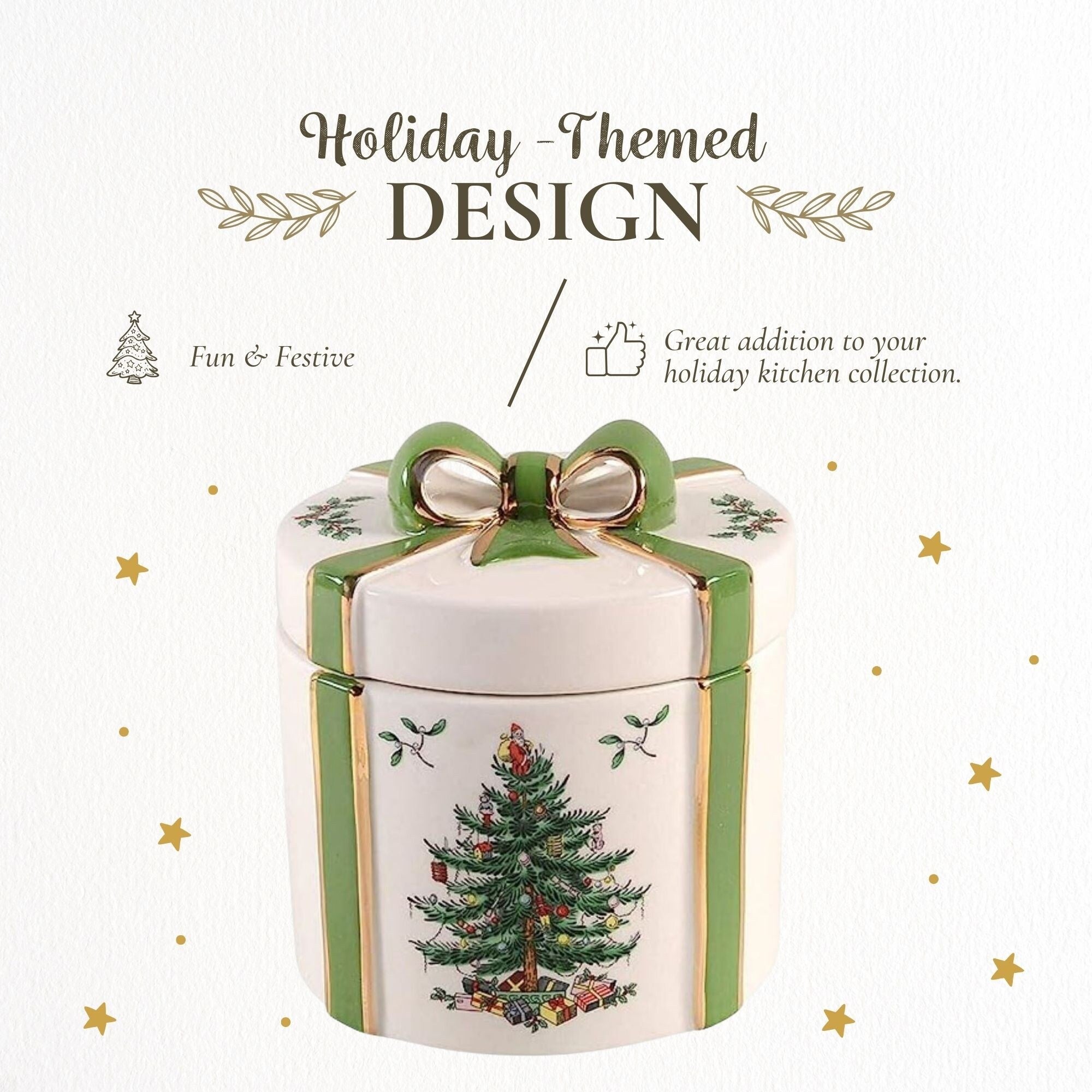 Coffret cadeau 2 pièces sapin de Noël Spode - 4