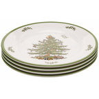 Ensemble de 4 assiettes plates en mélamine Spode motif sapin de Noël - 11 D