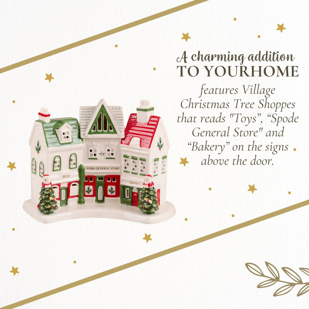 Arbre de Noël Spode Village Shoppes - 7,9 L x 3 l x 5 H