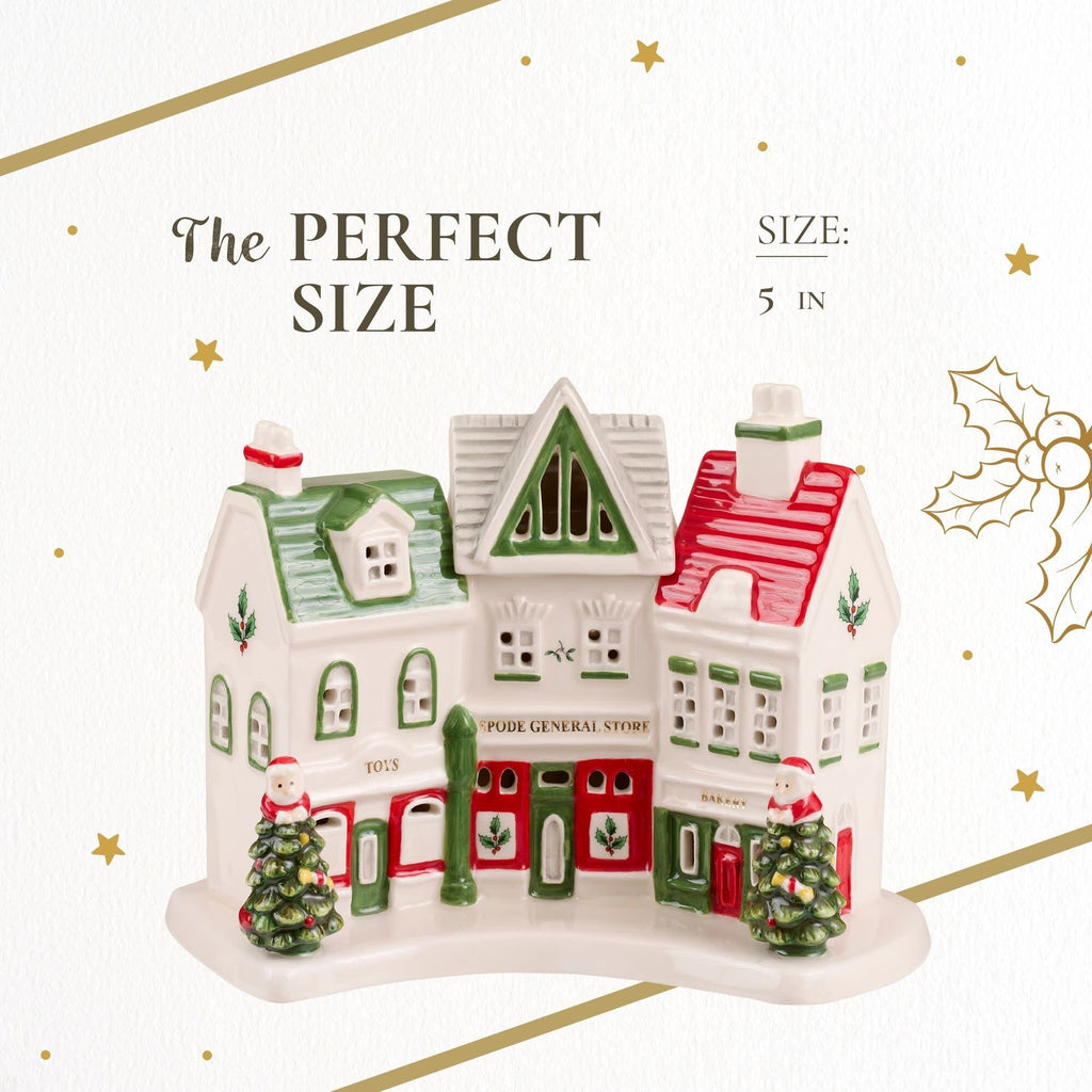 Arbre de Noël Spode Village Shoppes - 7,9 L x 3 l x 5 H