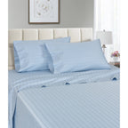 Parure de draps rayés Spring Home 100 % coton égyptien à poches profondes 1200 fils
