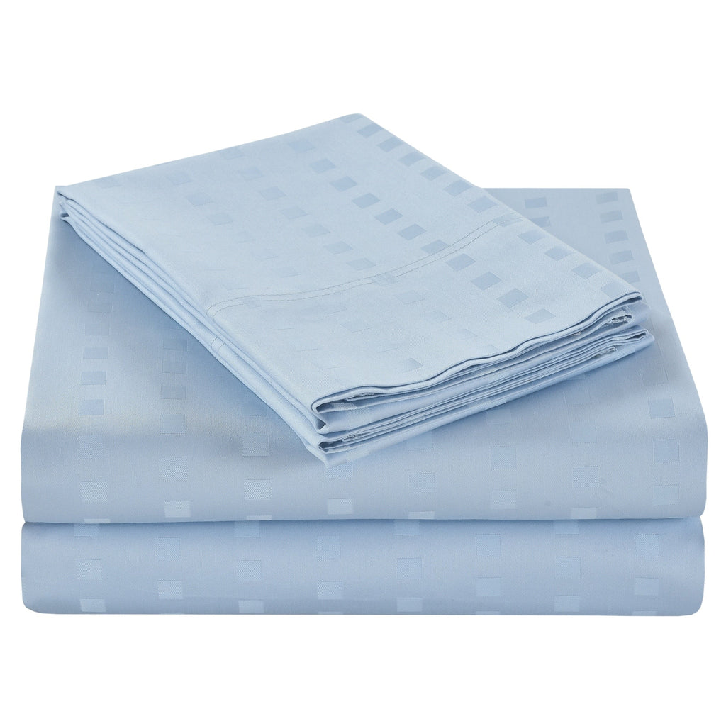 Parure de draps rayés Spring Home 100 % coton égyptien à poches profondes 1200 fils