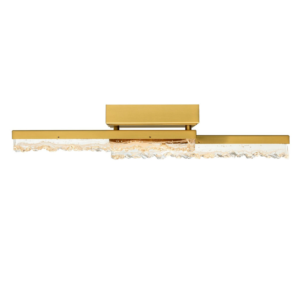 Applique de vanité à LED intégrée en laiton Stagger