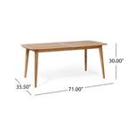Ensemble de salle à manger extensible d'extérieur en bois d'acacia Stamford 9 pièces par Christopher Knight Home