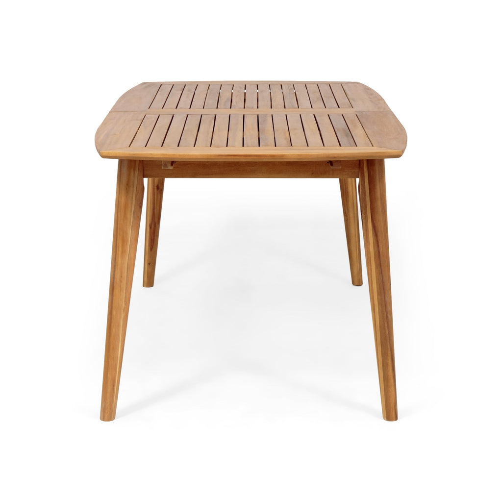 Ensemble de salle à manger extensible d'extérieur en bois d'acacia Stamford 9 pièces par Christopher Knight Home
