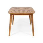 Ensemble de salle à manger extensible d'extérieur en bois d'acacia Stamford 9 pièces par Christopher Knight Home