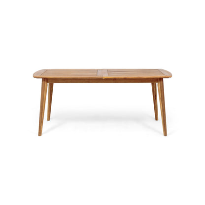 Ensemble de salle à manger extensible d'extérieur en bois d'acacia Stamford 9 pièces par Christopher Knight Home
