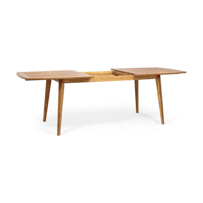 Ensemble de salle à manger extensible d'extérieur en bois d'acacia Stamford 9 pièces par Christopher Knight Home