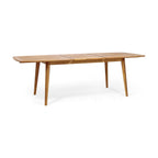 Ensemble de salle à manger extensible d'extérieur en bois d'acacia Stamford 9 pièces par Christopher Knight Home