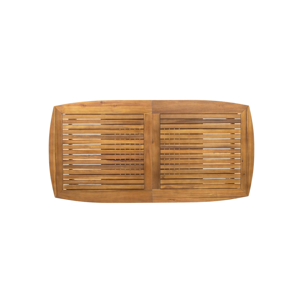 Ensemble de salle à manger extensible d'extérieur en bois d'acacia Stamford 9 pièces par Christopher Knight Home