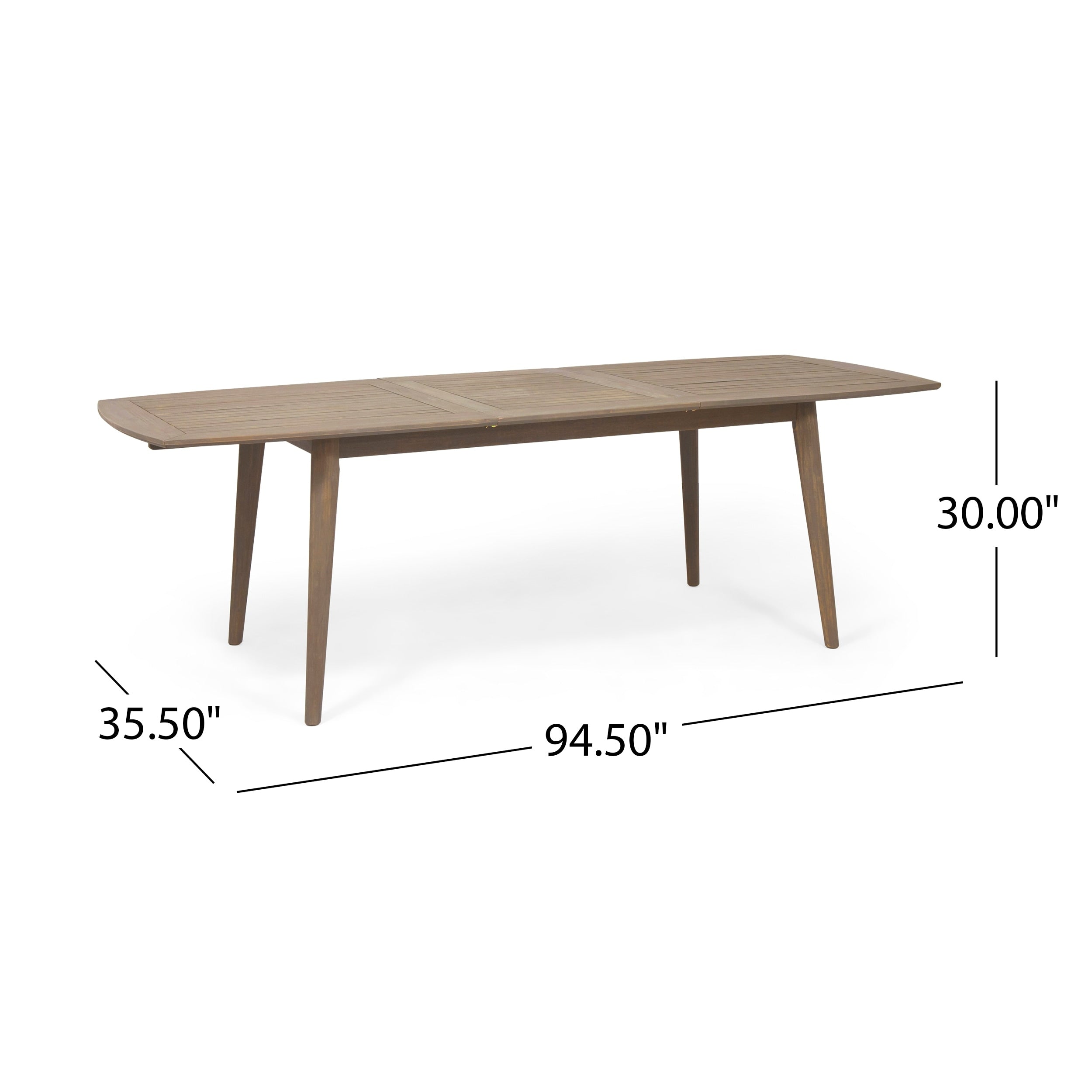 Ensemble de salle à manger extensible d'extérieur en bois d'acacia Stamford 9 pièces par Christopher Knight Home