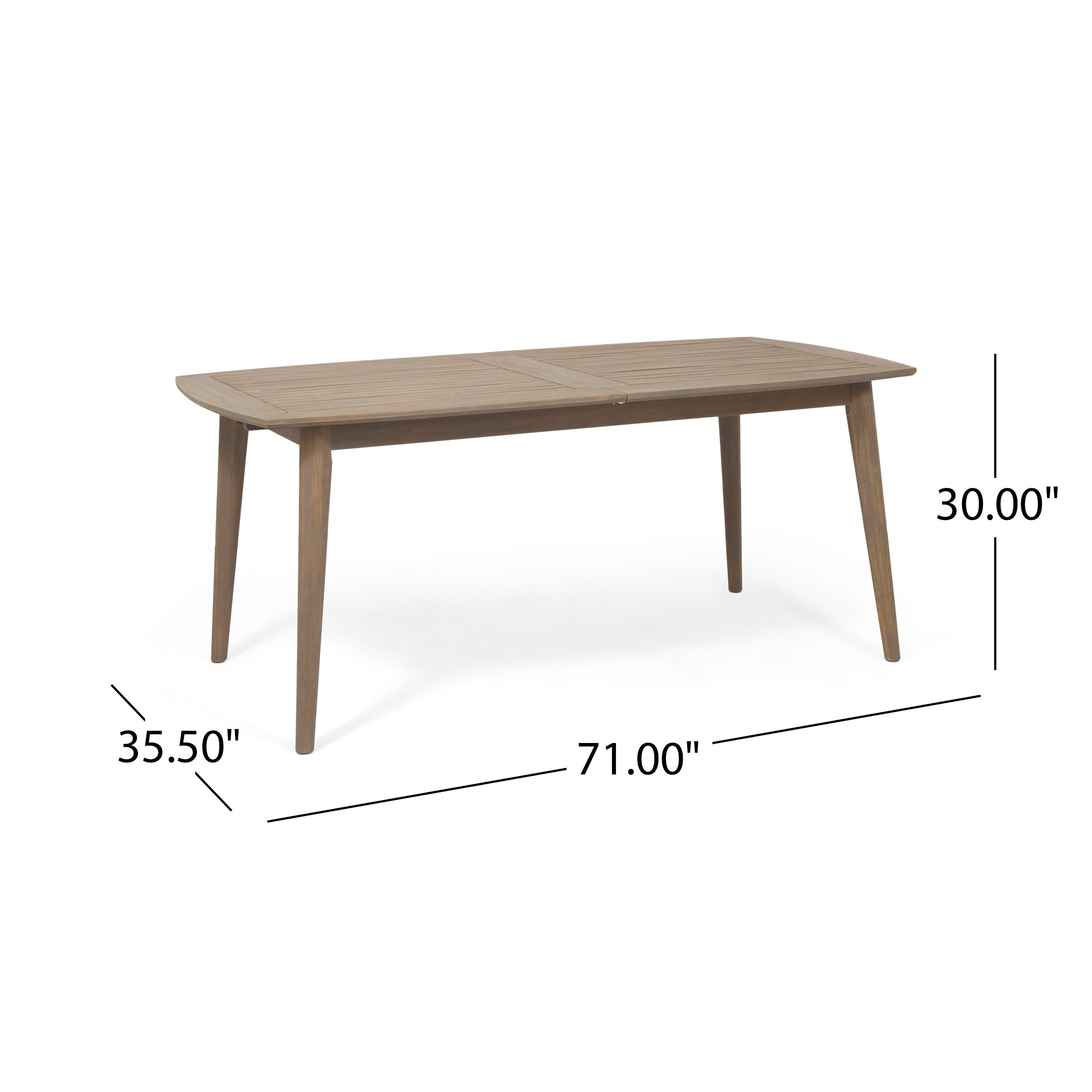 Ensemble de salle à manger extensible d'extérieur en bois d'acacia Stamford 9 pièces par Christopher Knight Home