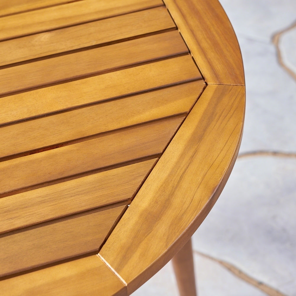 Ensemble bistrot d'extérieur 3 pièces en bois d'acacia Stamford par Christopher Knight Home