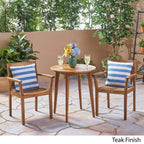 Ensemble bistrot d'extérieur 3 pièces en bois d'acacia Stamford par Christopher Knight Home