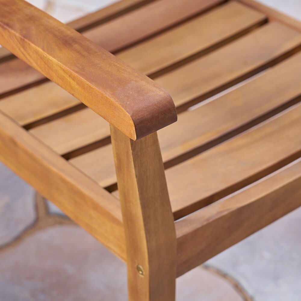 Ensemble de salle à manger d'extérieur Stamford 5 pièces en bois d'acacia par Christopher Knight Home