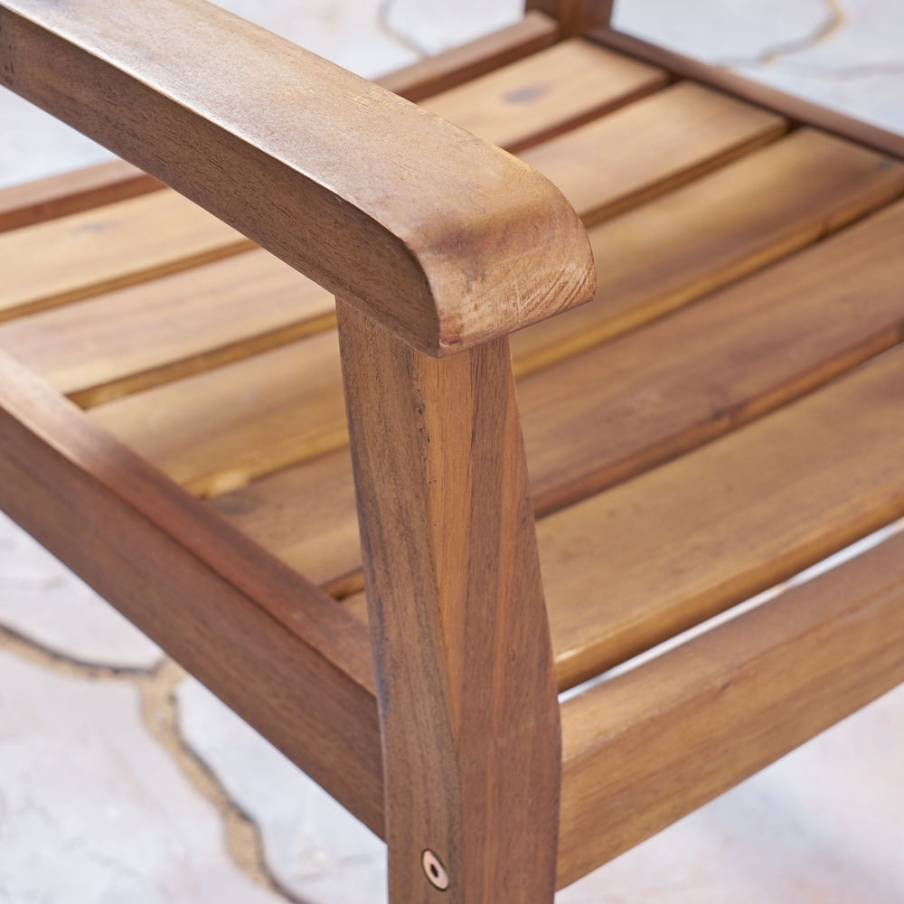 Ensemble de salle à manger d'extérieur Stamford 5 pièces en bois d'acacia par Christopher Knight Home