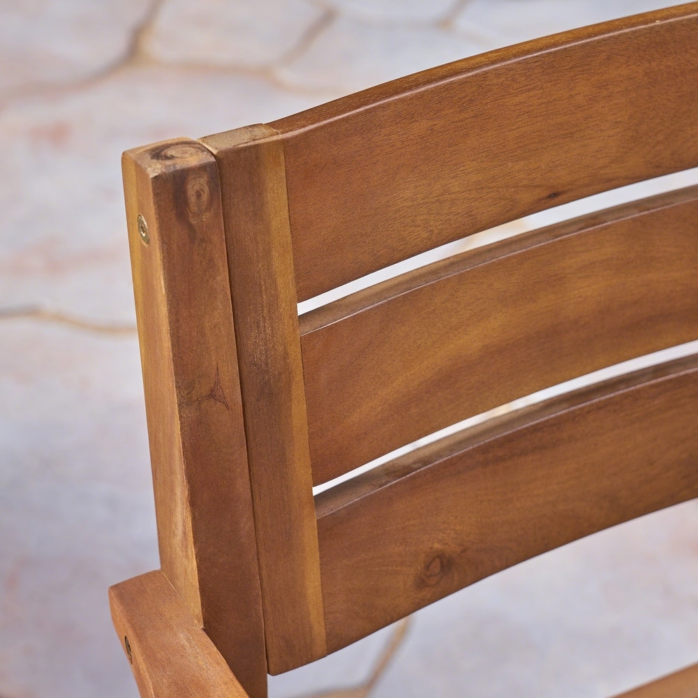Ensemble de salle à manger d'extérieur Stamford 5 pièces en bois d'acacia par Christopher Knight Home