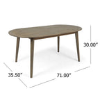 Ensemble de salle à manger d'extérieur Stamford 7 pièces en bois d'acacia avec table ovale par Christopher Knight Home
