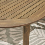 Ensemble de salle à manger d'extérieur Stamford 7 pièces en bois d'acacia avec table ovale par Christopher Knight Home