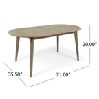 Ensemble de salle à manger d'extérieur Stamford 7 pièces en bois d'acacia avec table ovale par Christopher Knight Home