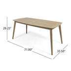 Ensemble de salle à manger rectangulaire d'extérieur Stamford 7 pièces en bois d'acacia par Christopher Knight Home