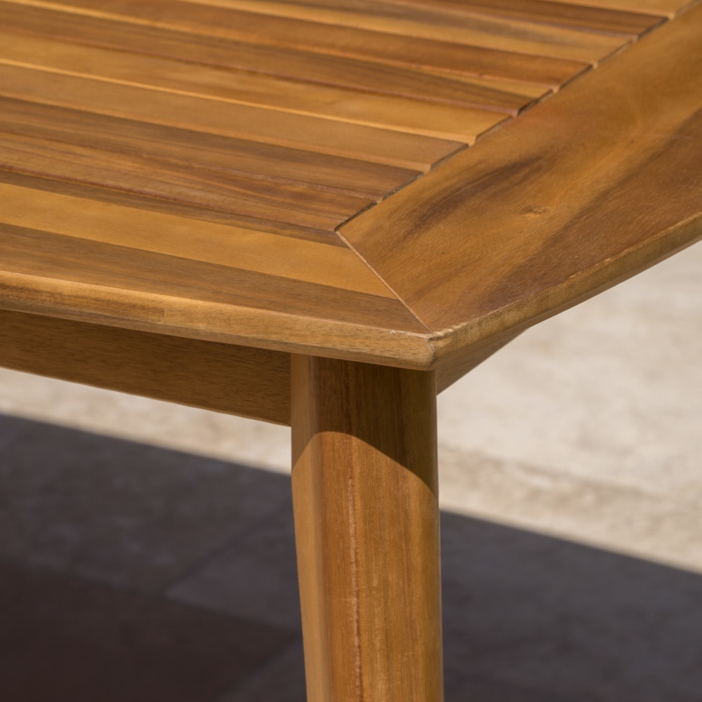Ensemble de salle à manger rectangulaire d'extérieur Stamford 7 pièces en bois d'acacia par Christopher Knight Home