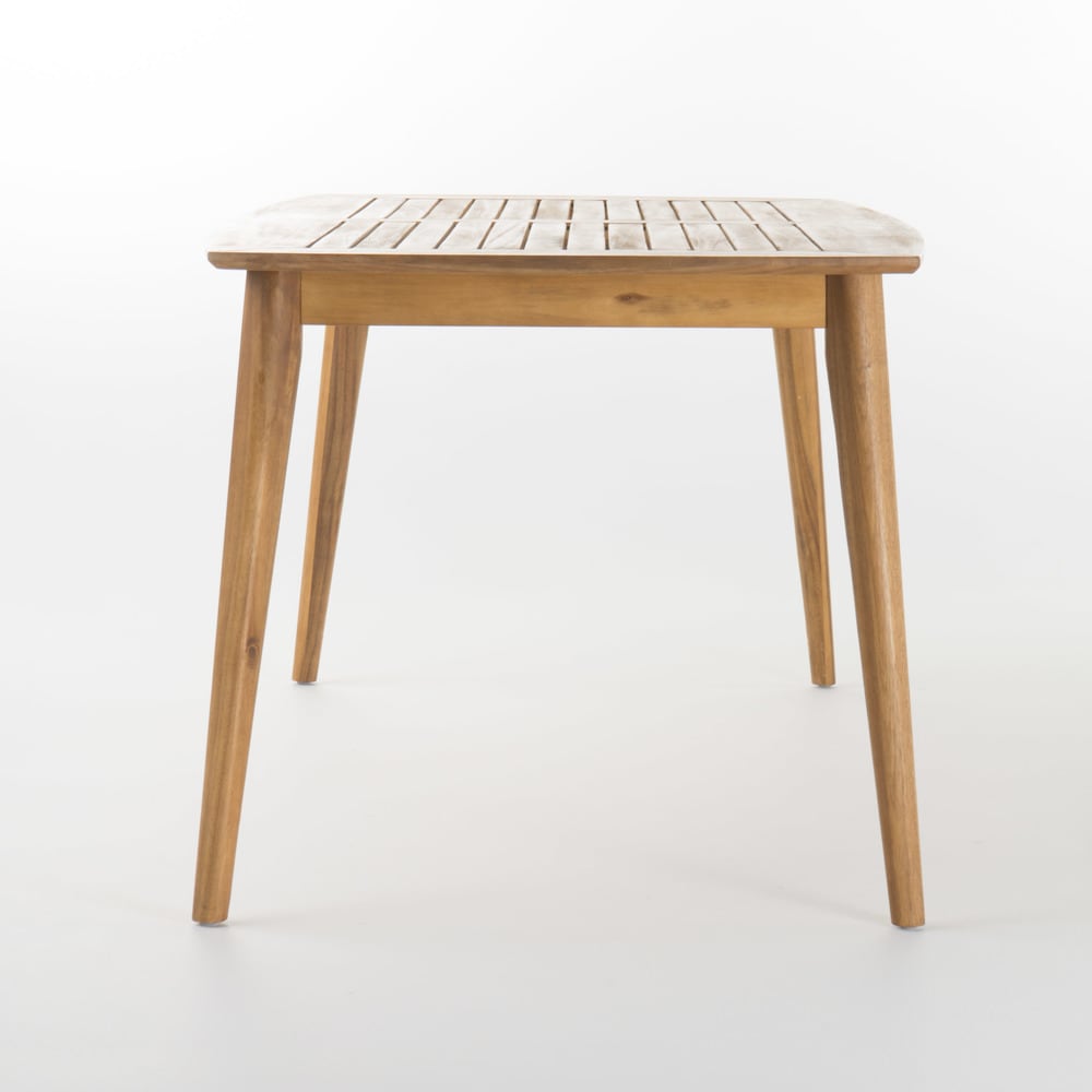 Ensemble de salle à manger rectangulaire d'extérieur Stamford 7 pièces en bois d'acacia par Christopher Knight Home