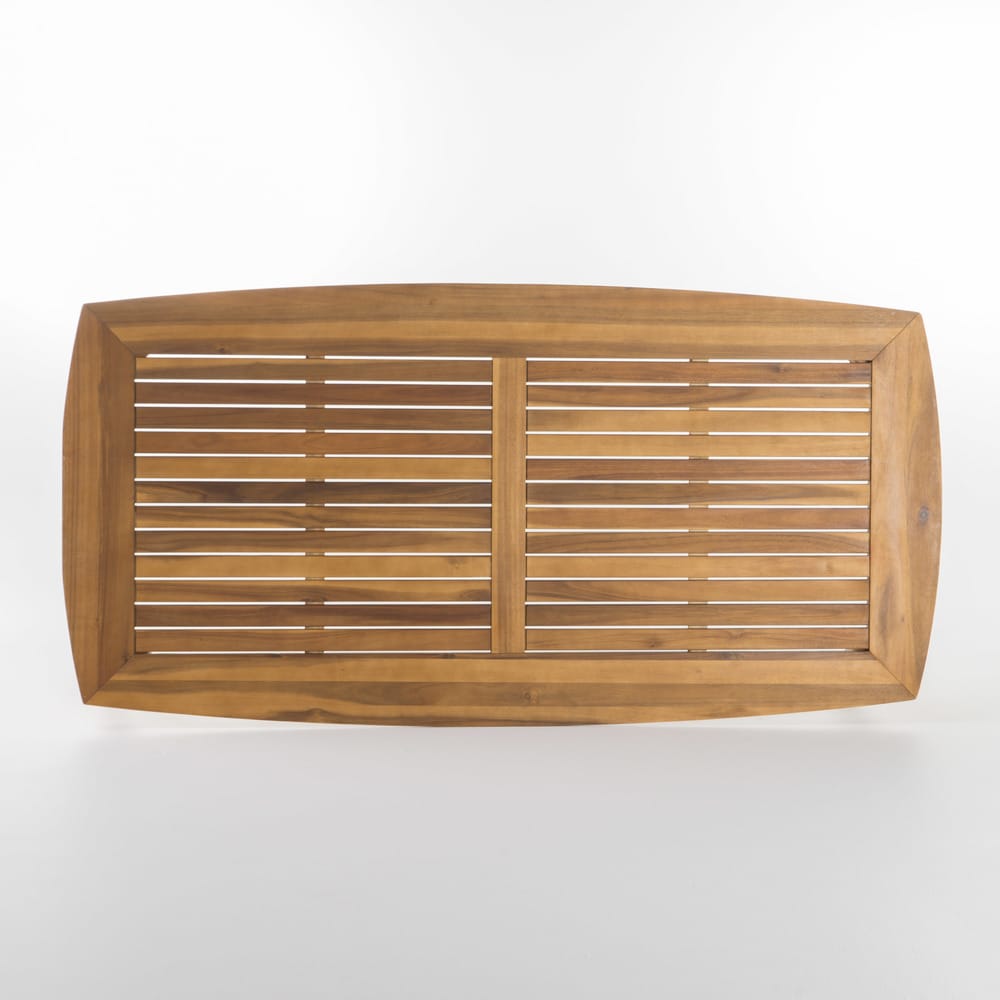 Ensemble de salle à manger rectangulaire d'extérieur Stamford 7 pièces en bois d'acacia par Christopher Knight Home