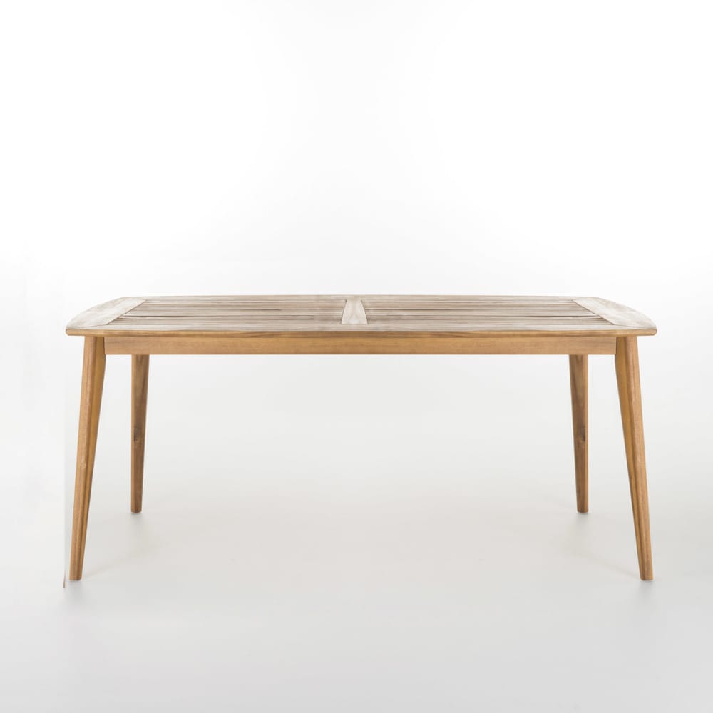 Ensemble de salle à manger rectangulaire d'extérieur Stamford 7 pièces en bois d'acacia par Christopher Knight Home