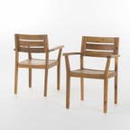 Ensemble de salle à manger rectangulaire d'extérieur Stamford 7 pièces en bois d'acacia par Christopher Knight Home